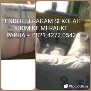 Penyedia Tender Seragam Sekolah kirim ke Merauke Papua